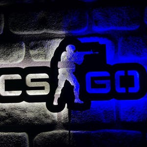CS GO Gaming Room Decor, Counter Strike Neon Sign, Cs Go LED Light, Cs go Wall Hangings, Gaming Room Decor, Game Rgb Light, Gamer Xmas Gift