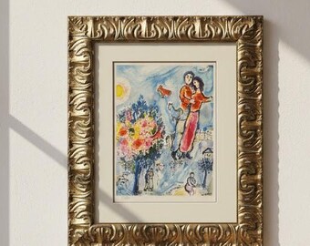 マルク・シャガール、ゼブルン族、エルサレムの窓、限定版リトグラフ