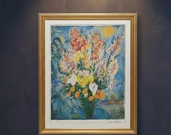 マルク・シャガール『レビ族、エルサレムの窓』限定版リトグラフ