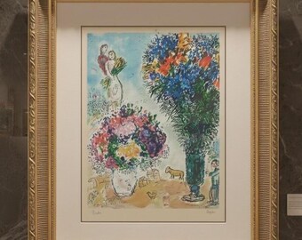 マルク・シャガール、ゼブルン族、エルサレムの窓、限定版リトグラフ