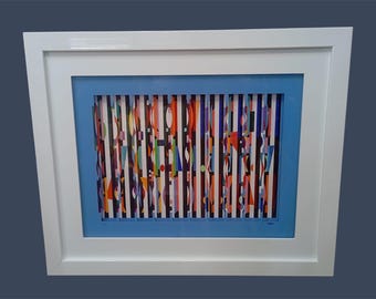 Yaacov Agam Optical Art – Vibrant Kinetic Print – Modern Israeli Artist – Signed Rare Op Art Wall Decor
