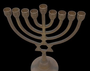 Handcrafted copper menorah,a touch of tradition