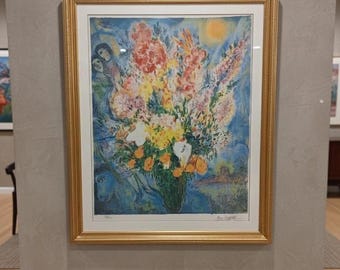 マルク・シャガール、ゼブルン族、エルサレムの窓、限定版リトグラフ