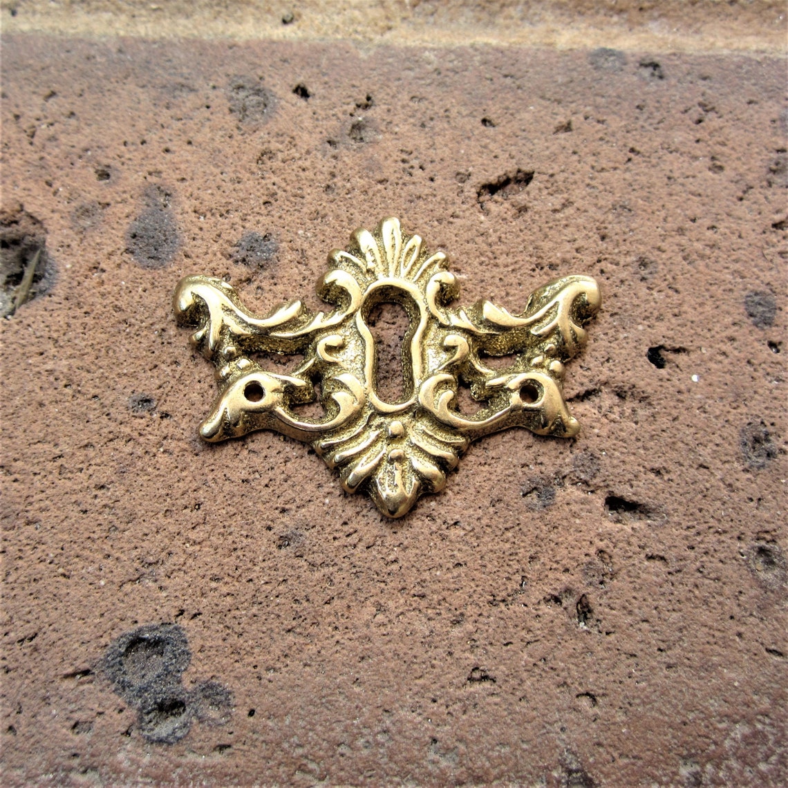 Antique Vintage Brass Keyhole Cover DIY Jewelry Keyhole Cover Etsy