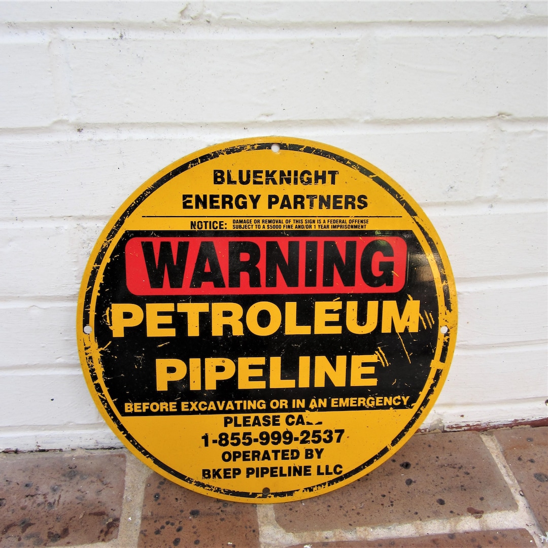Vintage Sign Vintage Metal Gas Sign Vintage Petroleum Pipeline Etsy