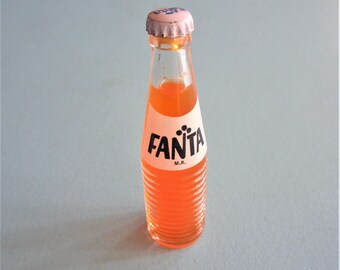 Vintage Miniature FANTA Orange Soda Bottle Vintage Soda Bottle 3 Inches Tall
