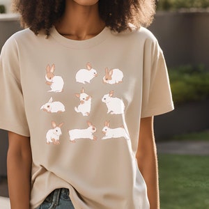 Bunnies T-shirt Kawaii Bunnies Shirt Cottagecore Shirt for Bunny Lover Shirt for Bunny Owner Shirt for Animal Lover Gift for Pet Bunny Owner