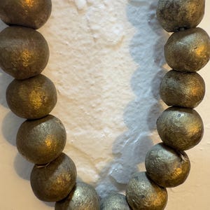 African Nigeria handmade brass jumbo round beads trade beads 20mm