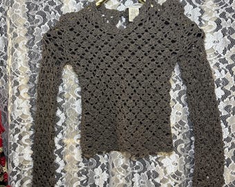 Y2k Vintage Dolce Gabbana Crochet Tank Top, Beaded Floral Knit - Etsy