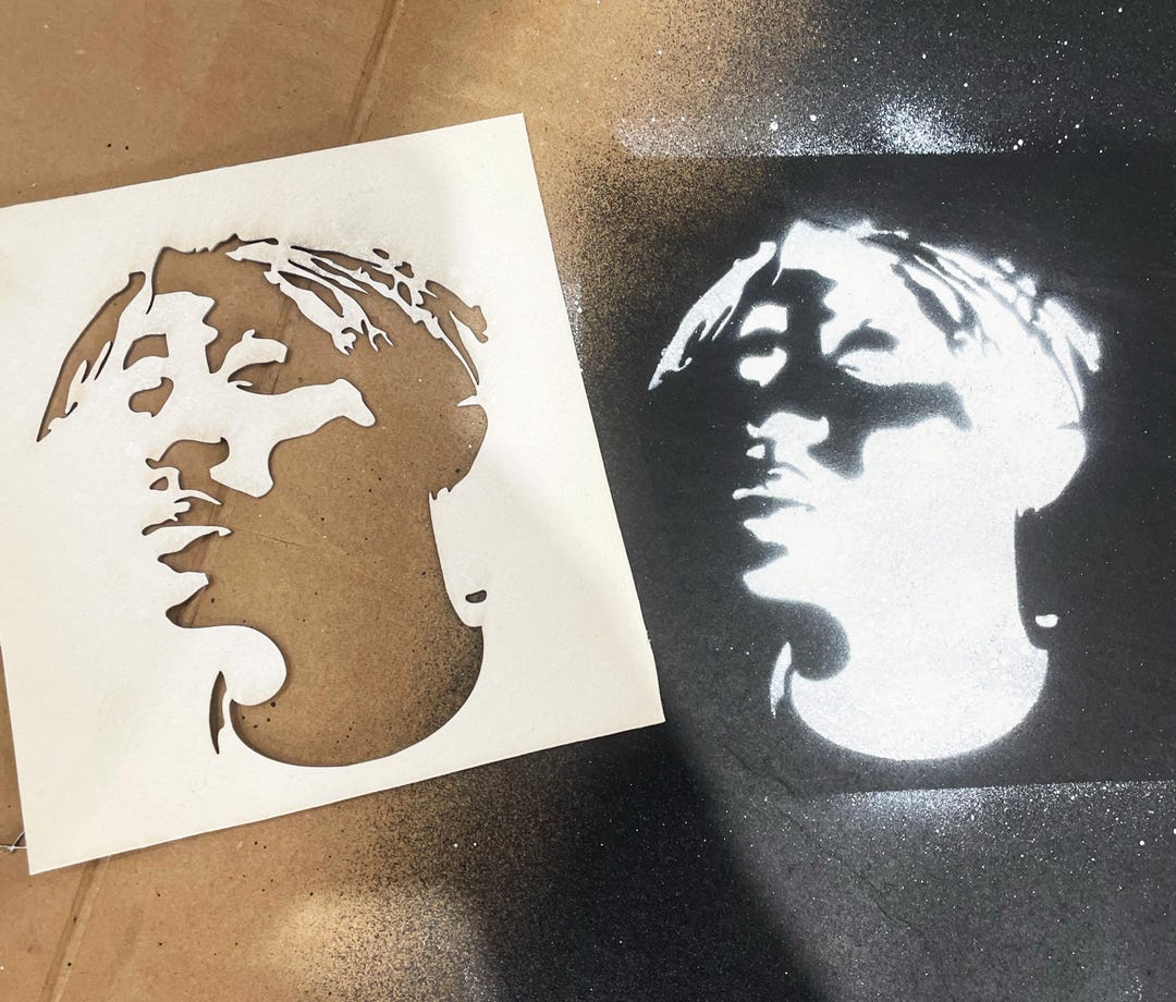 2pac Stencil / Custom Stencil With Your Design / Image / Your Brand's ...