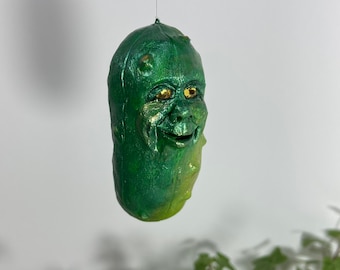 Super Sour Pickle ornament, dill cucumber, Christmas pickle, handmade in Nova Scotia