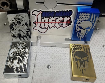 Windproof Rectangle Butane Refillable Metal Blue Flame Lighter Leichter