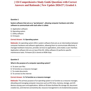 WGU D386 Prüfungshardware und Betriebssystemgrundlagen