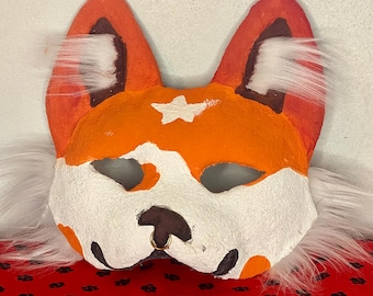 Orange Cat Therian Mask