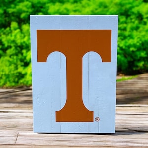 Tennessee Vols Power T Wood Sign | Tennesse Vols Wood Sign | Handmade UT Logo Wall Art | Go Vols Football Decor | Rocky Top Gift | Vols Gift
