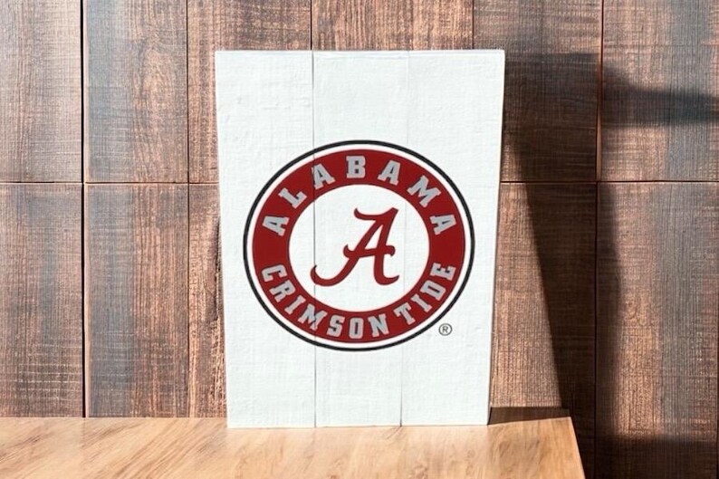Alabama Crimson Tide Reclaimed Wood Sign | Hand-painted Bama Wall Decor ...