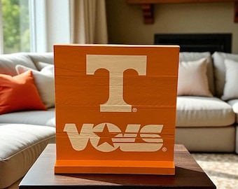 Handgemachtes Tennessee Vols Holzschild | UT Volunteers Wohnkultur