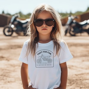 Youth Fast for Fun Rather Be Riding Tee, Kids Dirt Bike Shirt,  MX Shirt, Kids Motocross Shirt, Back to School, Youth MX Shirt, Dirtbike
