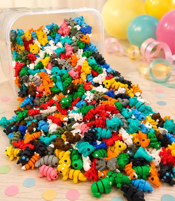 Sensory Animal Fidget Toys | Party Bag Fillers | Mini Animal Toy| SEN Sensory Gifts | Classroom Rewards | Kids Party Favours | Cake toppers