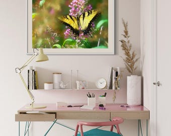 Eastern Tiger Swallowtail Butterfly Print – Colorful Nature Photography for Garden Wall Art