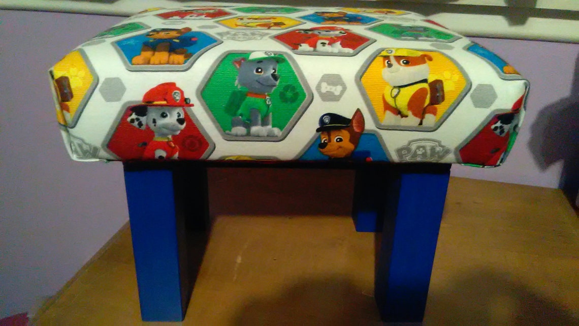 Handcrafted Accent Footstool/Kid�s Stool Paw Patrol Etsy