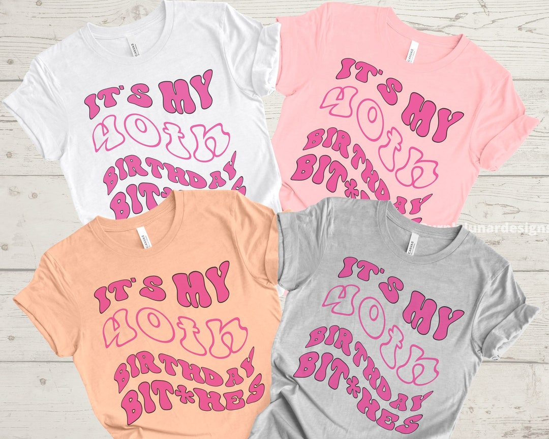 Retro Pink 40th Birthday Shirt Groovy 40th Birthday Tee - Etsy