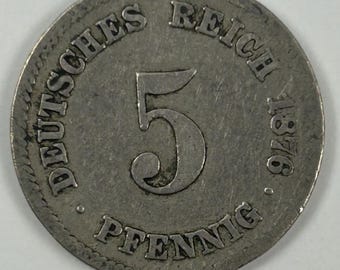 Monety 5 fenigów Reichspfennig, różne lata | Stare niemieckie monety cesarskie, kolekcja monet