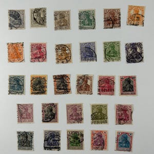 Sellos de Germania con matasellos del Imperio Alemán en torno a 1900