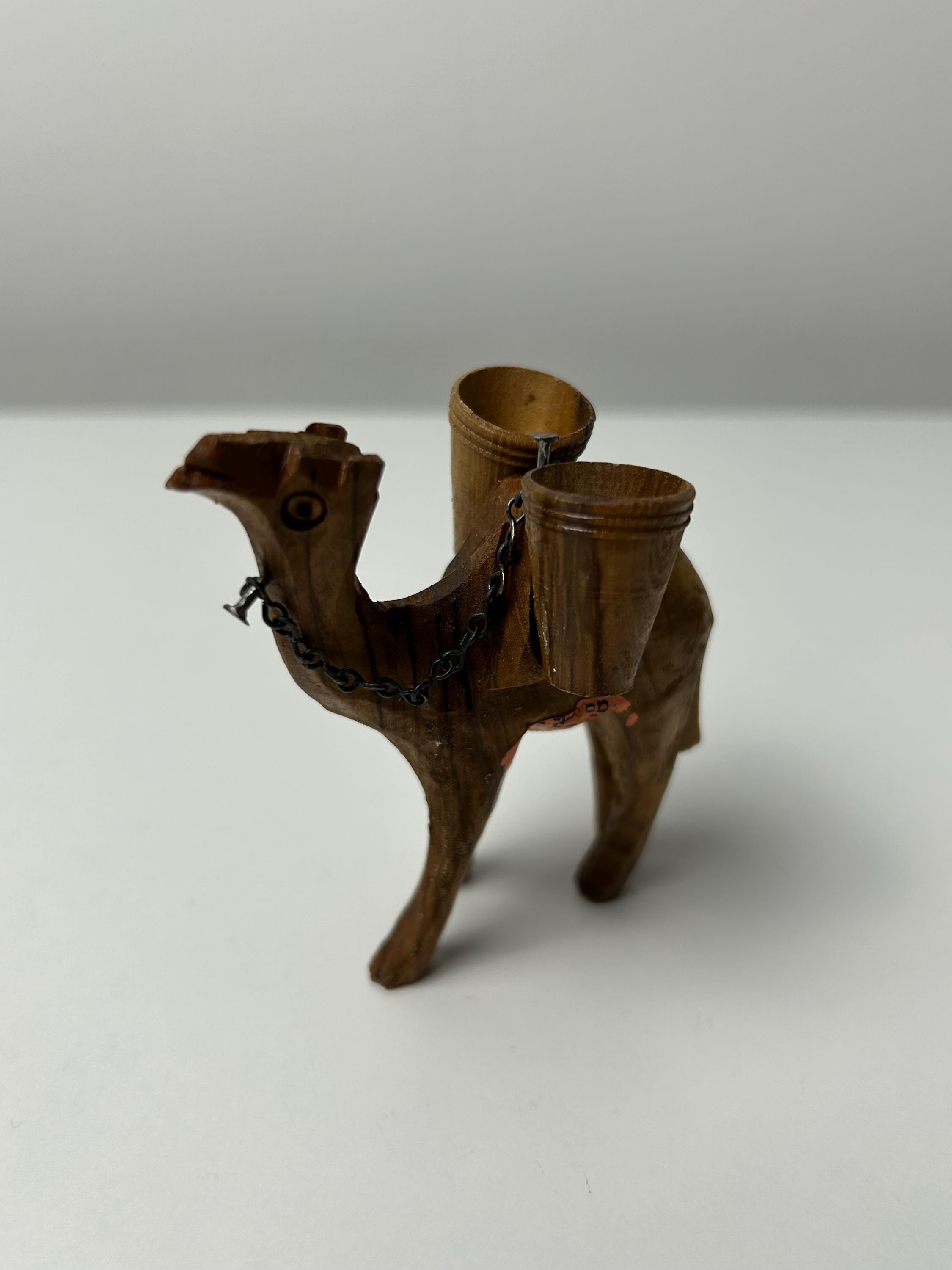 Kamel Figur geschnitzt vintage Höhe: 8cm 3,15in Krippe Krippenfigur selten