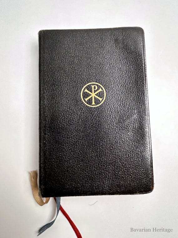 Laudate Gebetbuch Bistum Münster 1950 Leder Chi Rho
