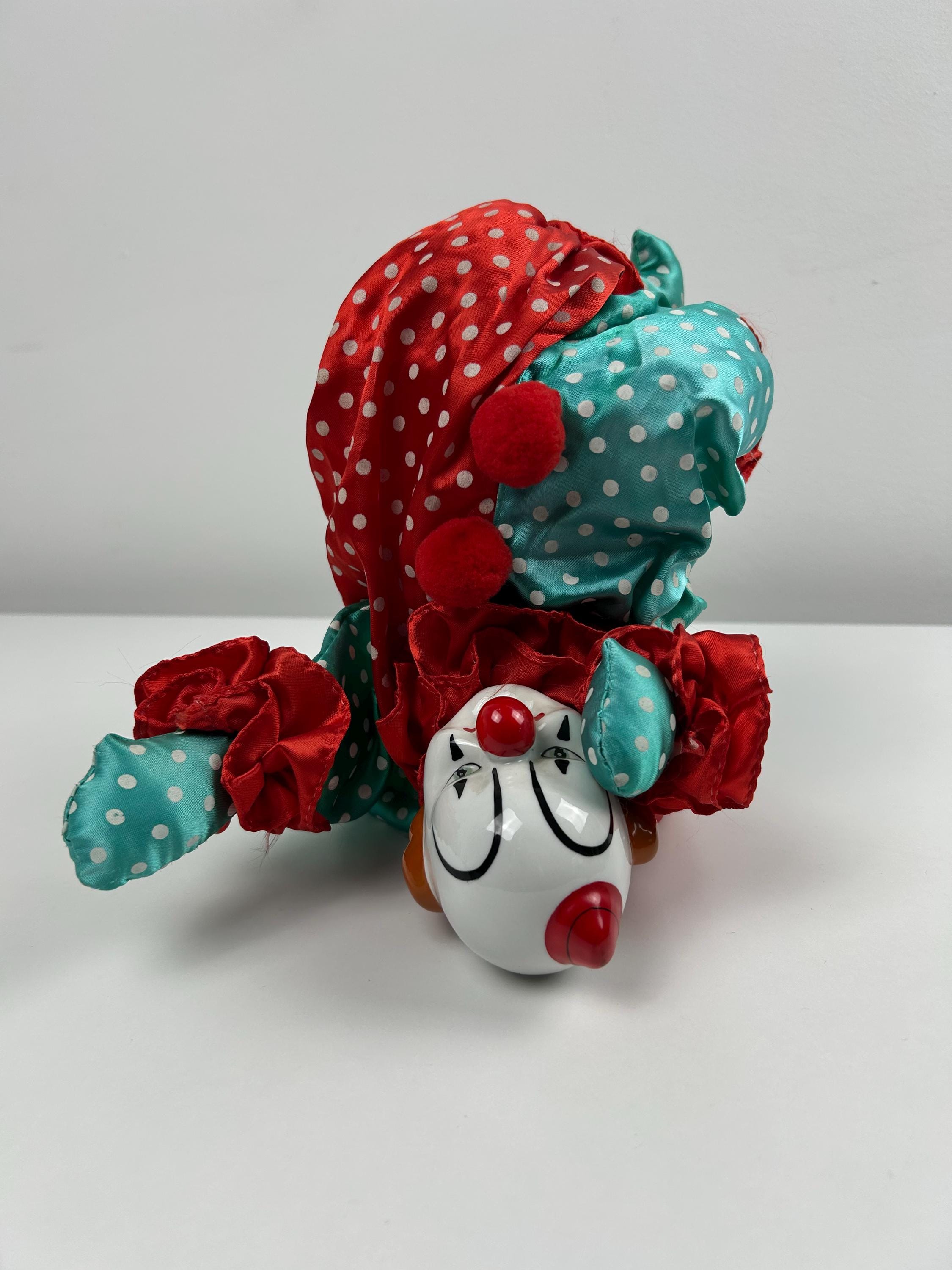 Clown Spieluhr Musikbox vintage Spieldose retro Bajazzo Geschenk Harlekin Dekoration