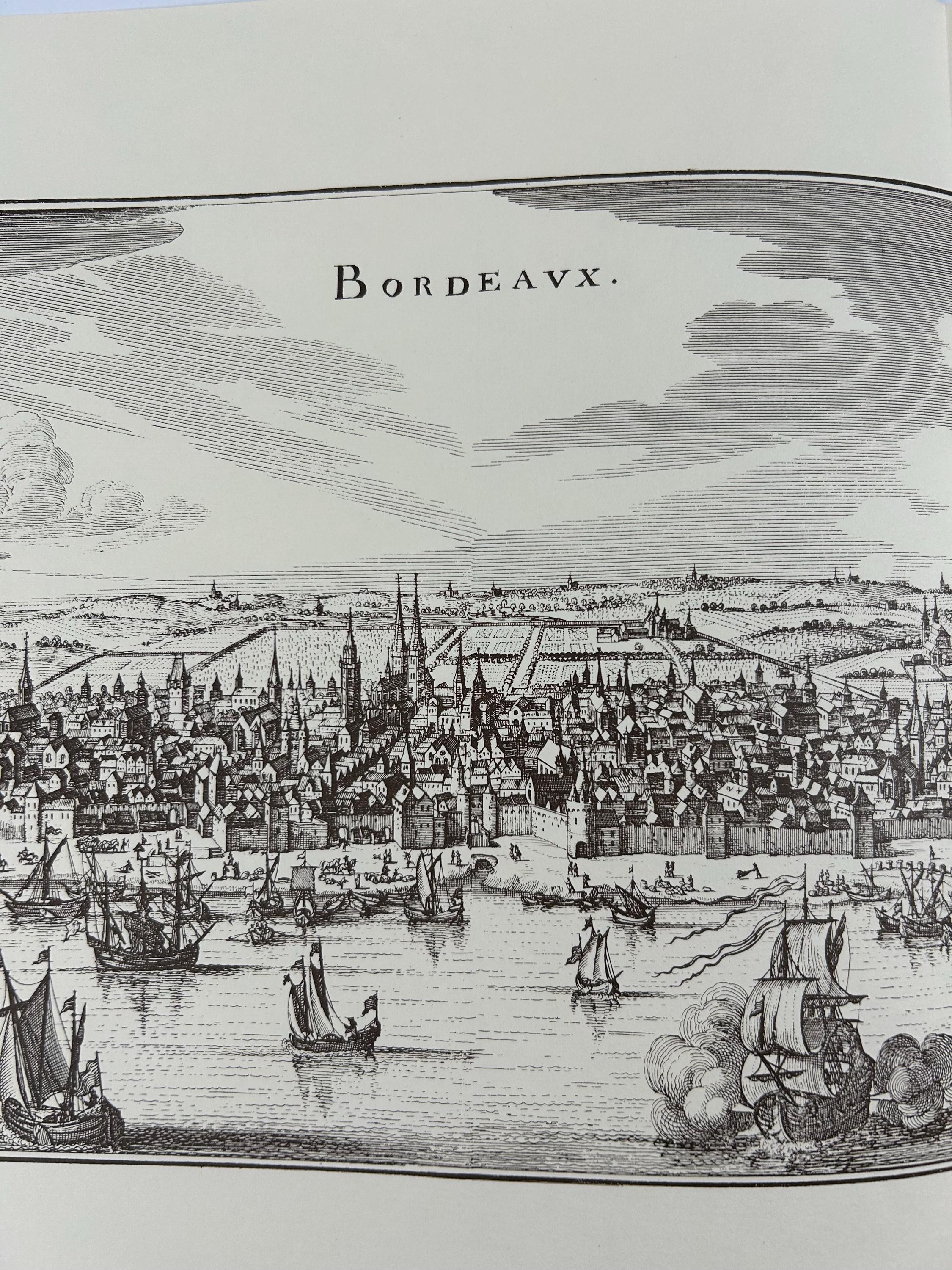 Stadtplan Bordeaux vintage 64x30 cm 25,19x11,81 in Dekoration alt Wohndekoration Bild Wand Landkarte