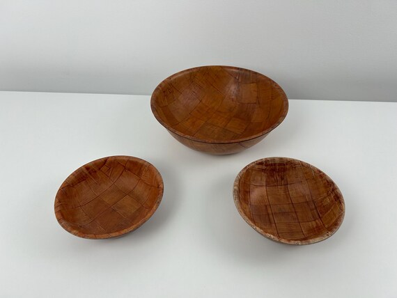 Vintage Holzschüssel Set 3-teilig