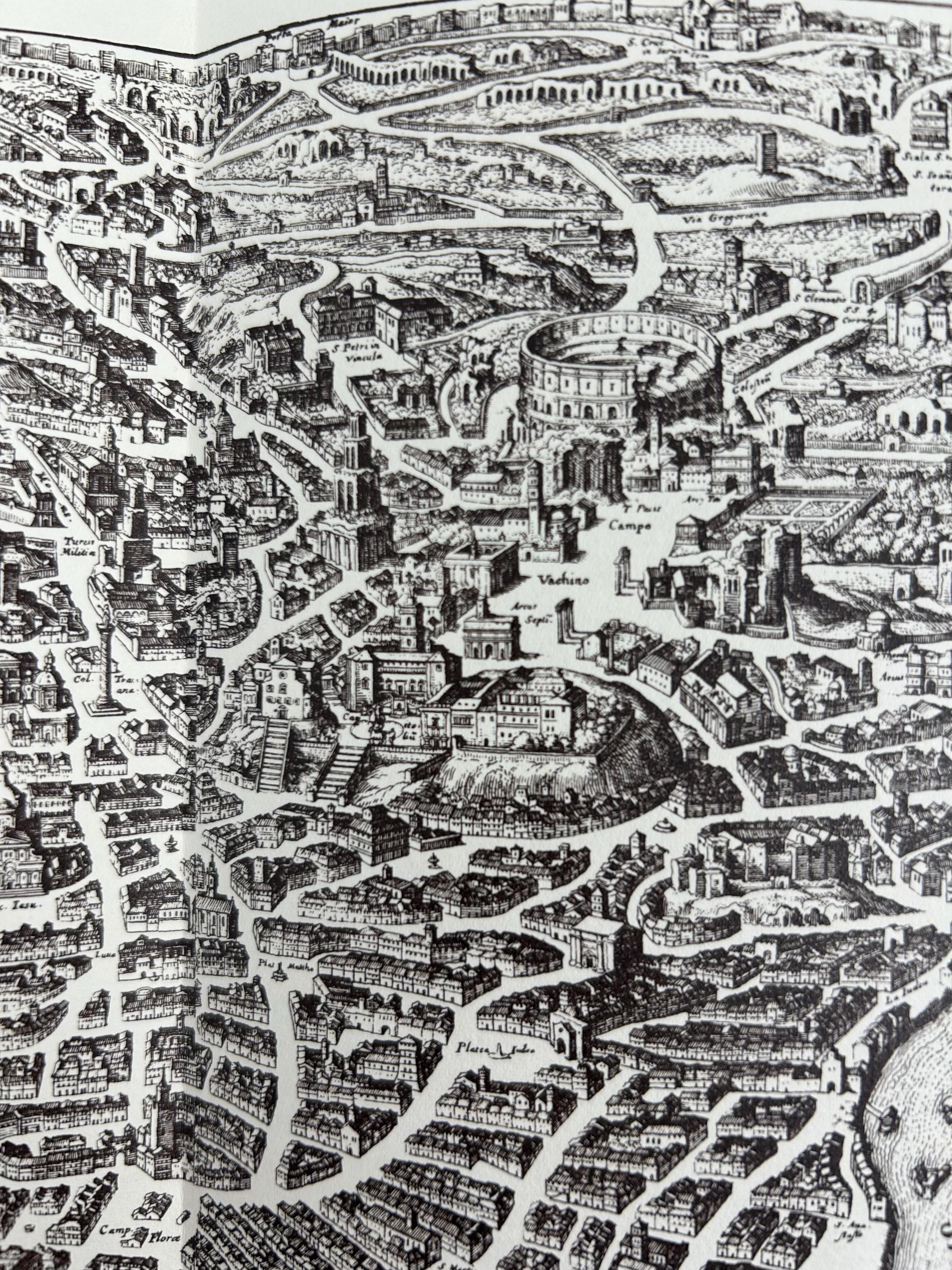 Rom Stadtplan Karte vintage 86x30 cm 33,85x11,81 in Dekoration alt Wohndekoration Bild Wand Landkarte Einrichtung Wohnen Dekotipps thrift