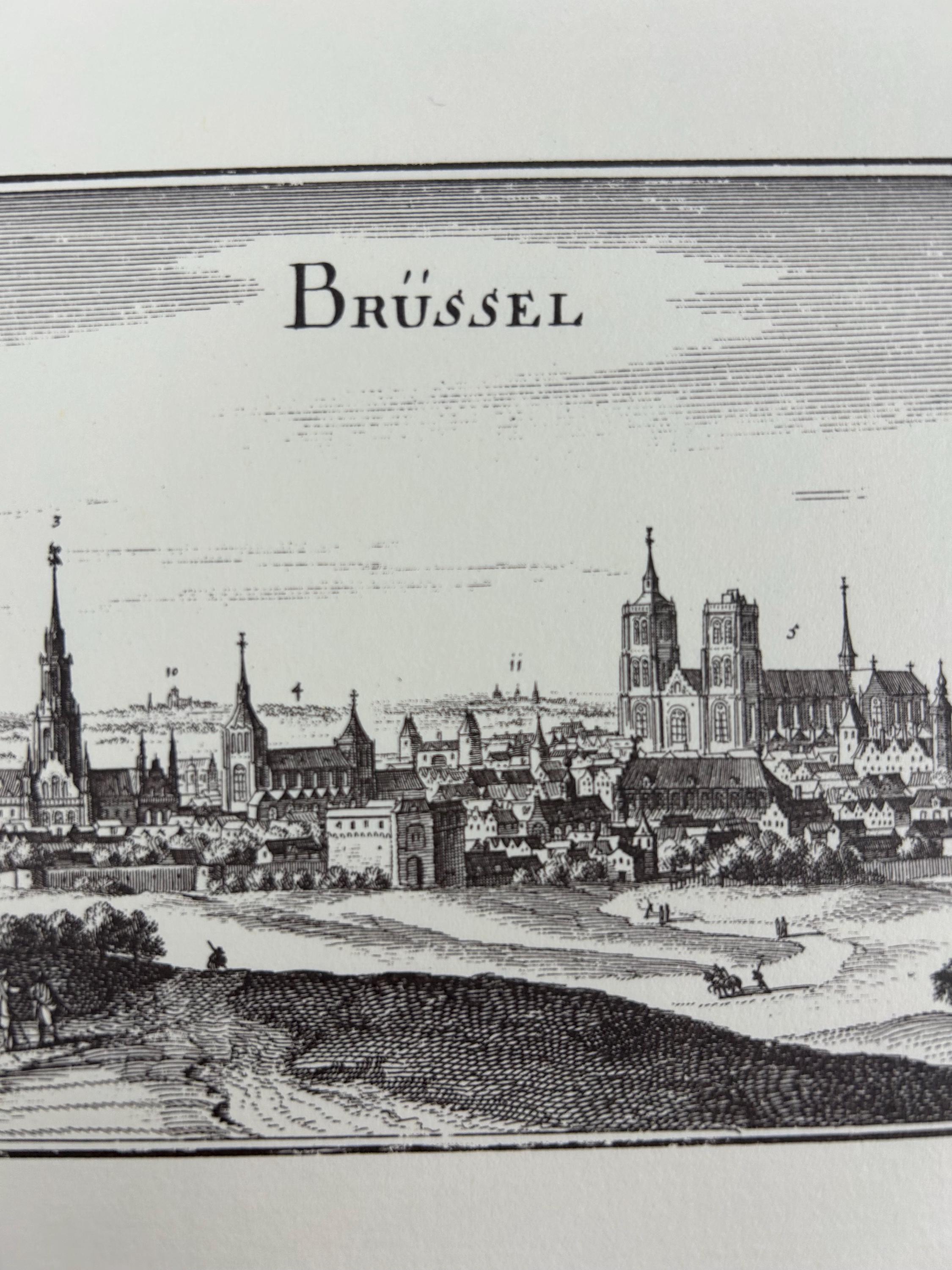 Karte Brüssel vintage Stadtplan 43x30cm 16,9x11,8" Landkarte Wand Stadtkarte Einrichtung Sammlerobjekte Dekoration Wanddeko Wohnen Bild alt