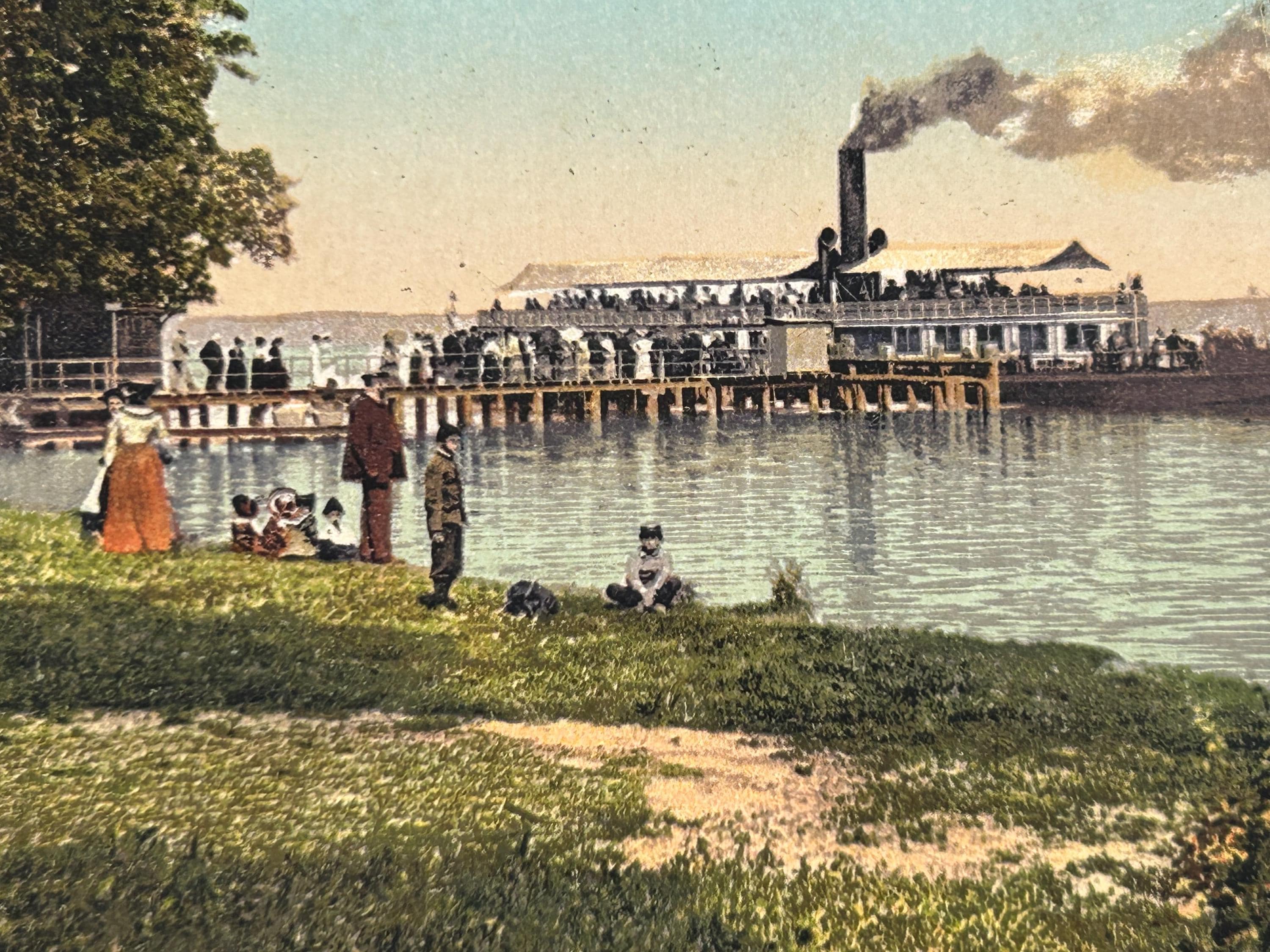 Ansichtskarte Starnberger See Tutzing Postkarte vintage Sammlerstück Lithografie Bildpostkarte Litho Briefkarte Korrespondenzkarte thrift