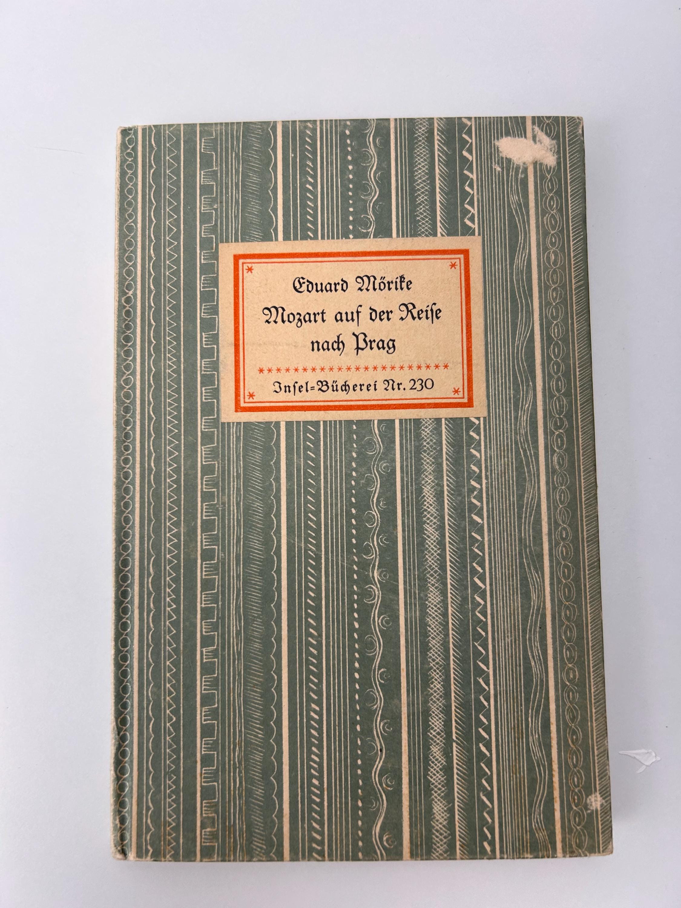 Vintage Buch Eduard Mörike - Mozart auf der Reise nach Prag - Inselbücherei Nr. 230 Buch lesenswert Wohnen Dekoration Sammlerobjekte
