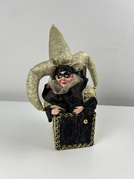 Clown Spieluhr Musikbox vintage Spieldose retro Bajazzo Geschenk Harlekin Dekoration Einrichtung Liebhaber Sammler Einzigartig