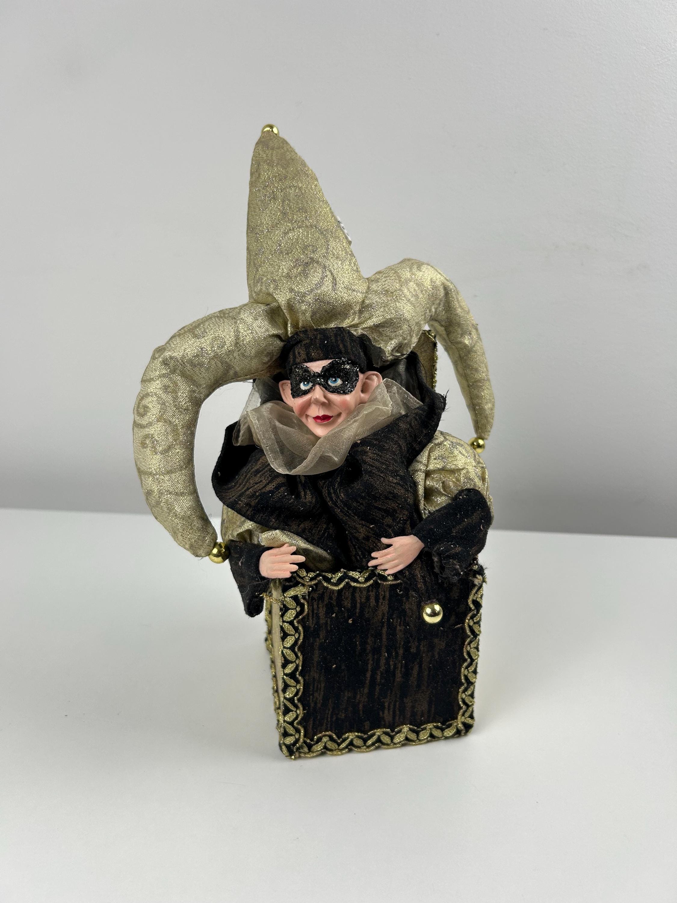 Clown Spieluhr Musikbox vintage Spieldose retro Bajazzo Geschenk Harlekin Dekoration Einrichtung Liebhaber Sammler Einzigartig