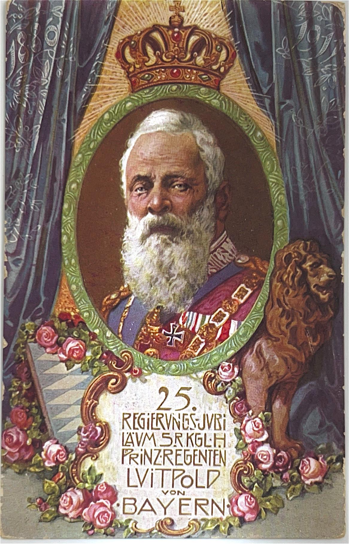 Ansichtskarte Luitpold von Bayern Postkarte vintage Sammlerstück Lithografie Bildpostkarte Litho Briefkarte Korrespondenzkarte
