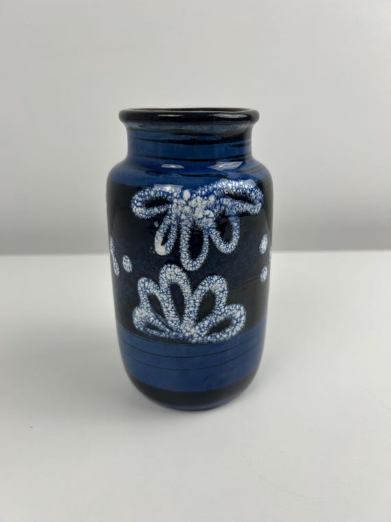 Vase Blau Scheurich 231-15 15cm Midcentury