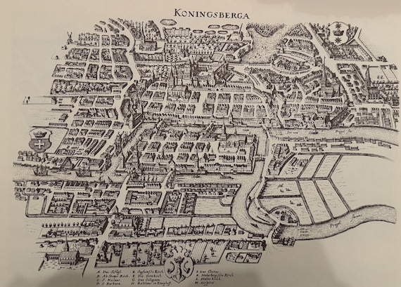 Stadtplan Königsberg Antik 43x30cm