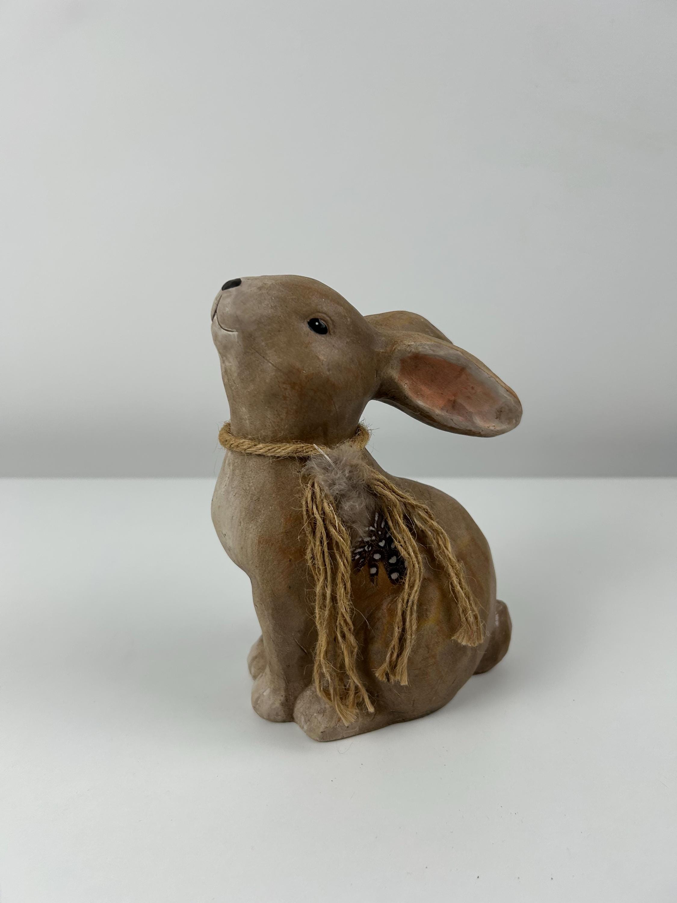 Hase vintage graubraun Osterdekoration Osterhase ca. 18 cm retro Ostern alt Frühlingsdeko Hase braun vintage