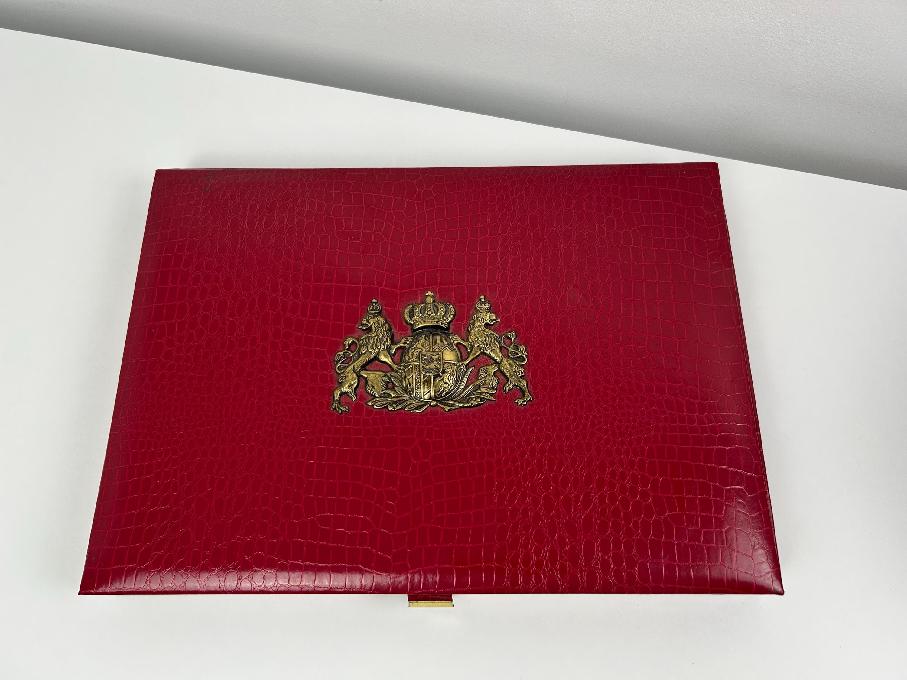 Schmuckkassette vintage Pralinen lederoptik Westgermany 30x42cm 11,81x16,53 in