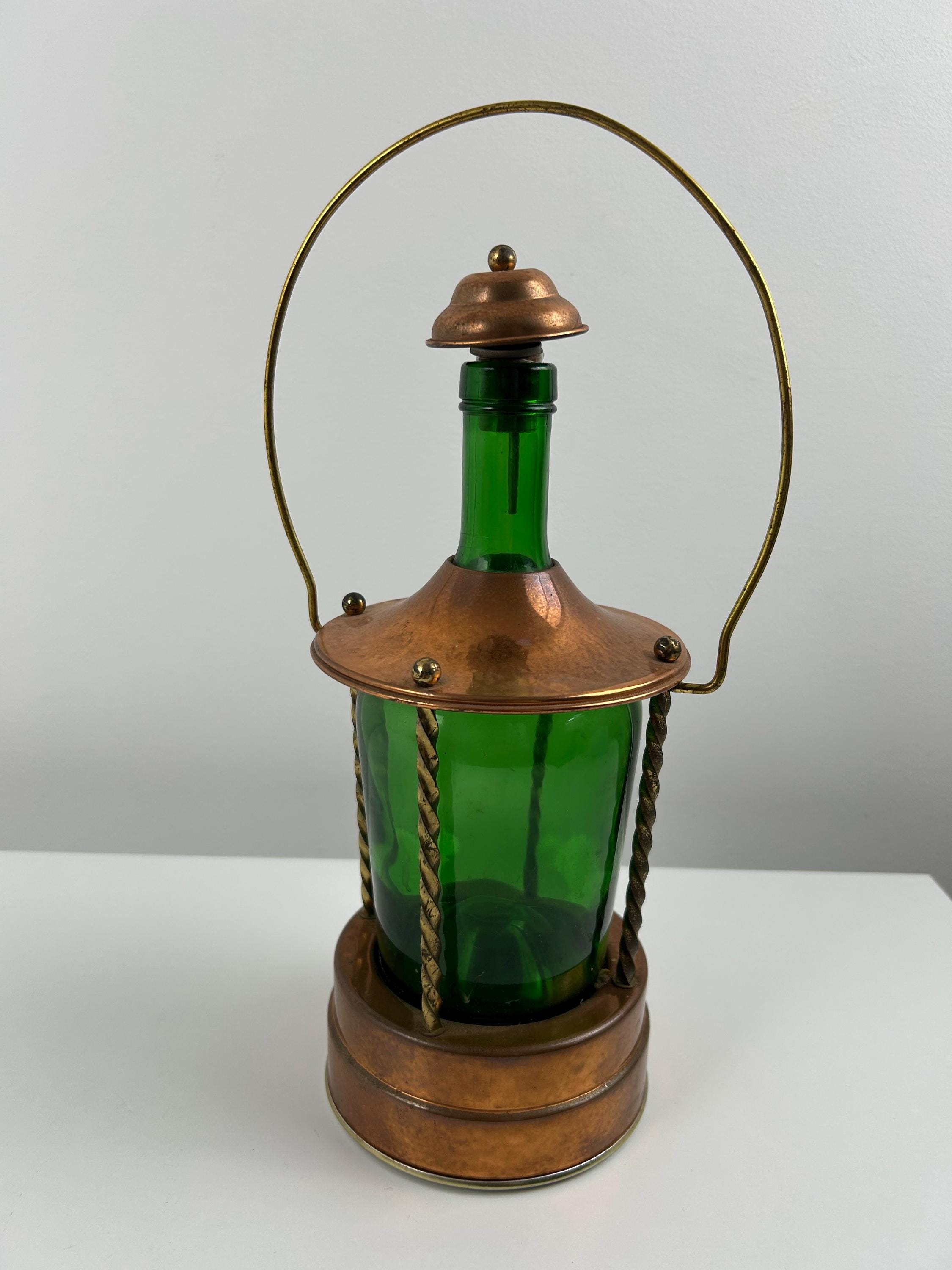 Spieluhr vintage Schnapsflasche Flasche Höhe ca 26 cm 10,23 in chateau core Westgermany