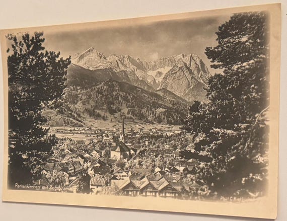 Ansichtskarte Partenkirchen Zugspitze Litho Vintage