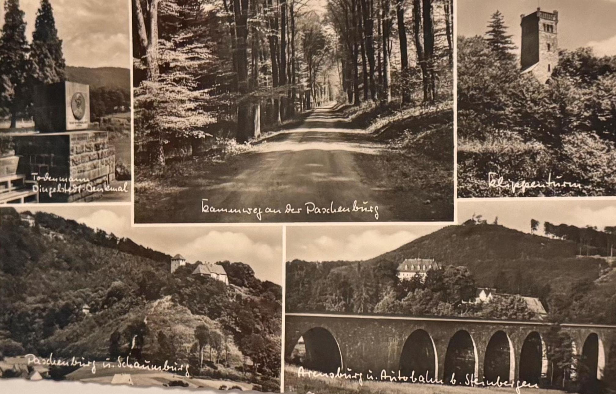 Postkarte Weserbergland Niedersachsen Künstlerkarte Ansichtskarte Sammler KartenSammlung retro Postkartensammlung thrift Postkarten