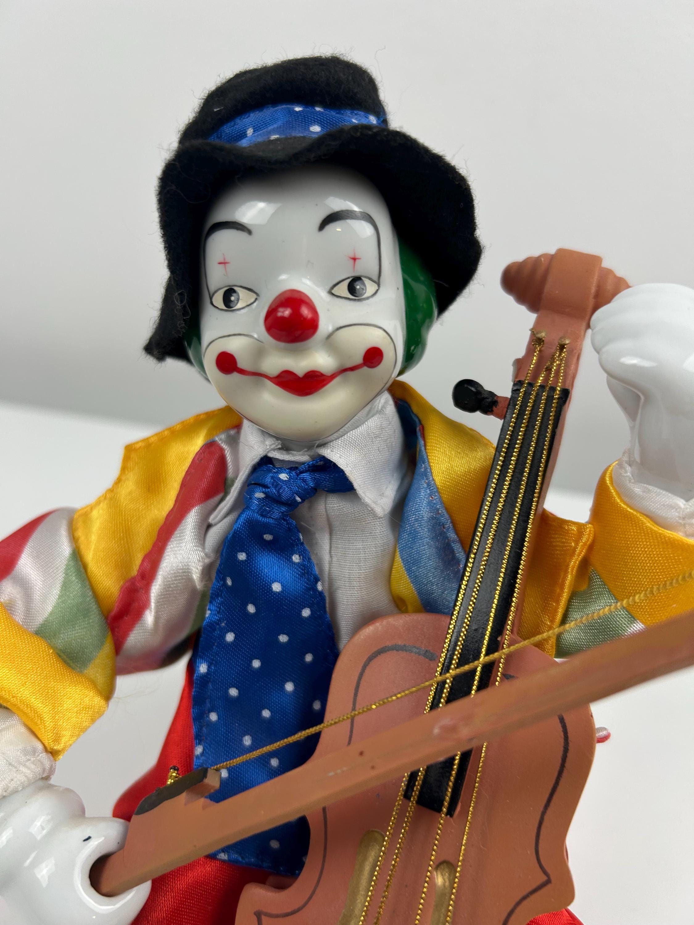 Clown Spieluhr Musikbox vintage Spieldose retro Bajazzo Geschenk Harlekin Dekoration