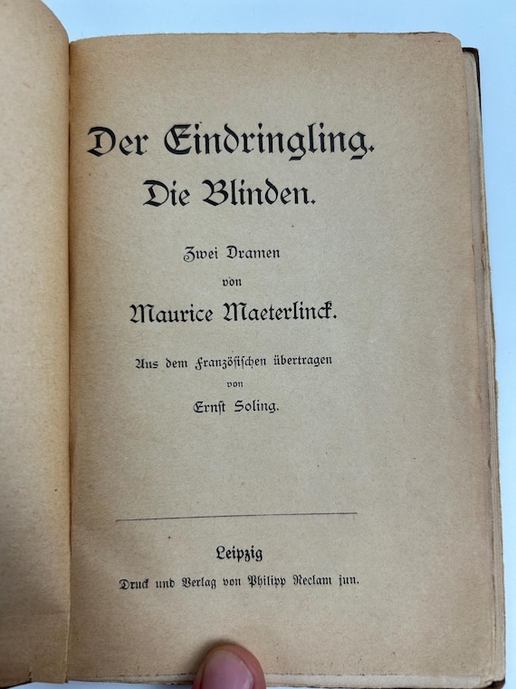Maurice Maeterlinck Der Eindringling Die Blinden Reclam