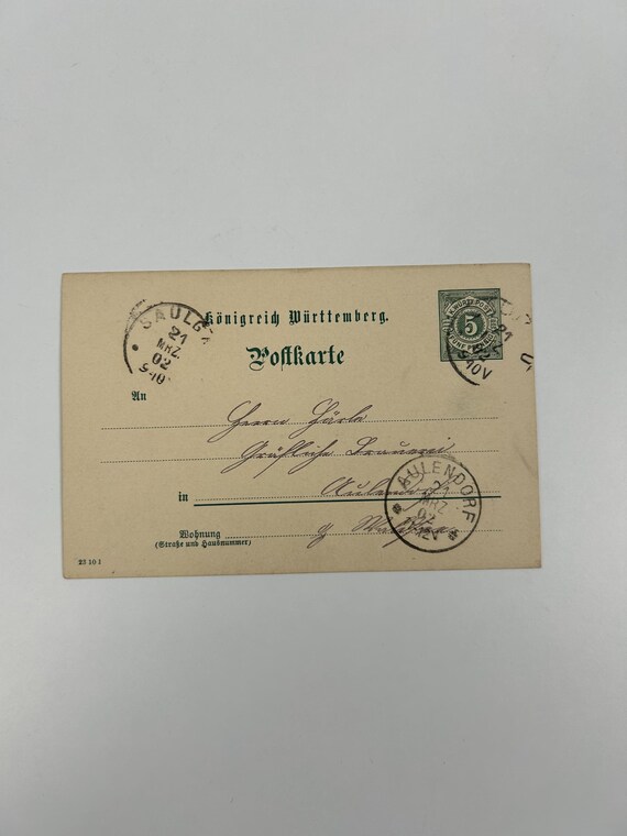 1902 Königreich Württemberg Postkarte